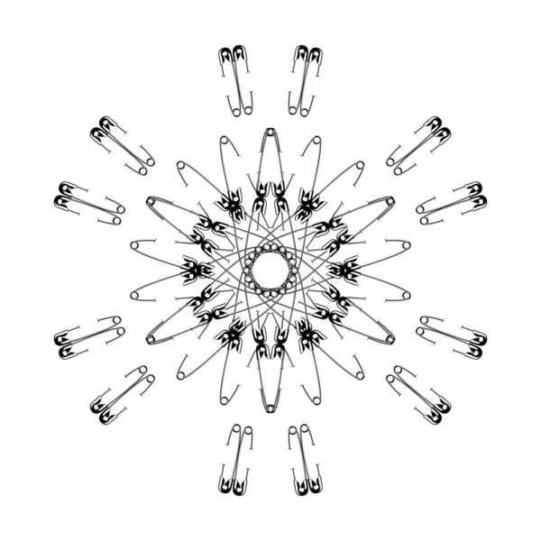 Dekorasyon, Süsleme, Logo, Web Sitesi, Sanat Resimleri veya Grafik Tasarım Elemanından Yapılan Sanatsal Çember Şekli. Vektör İllüstrasyonu 
