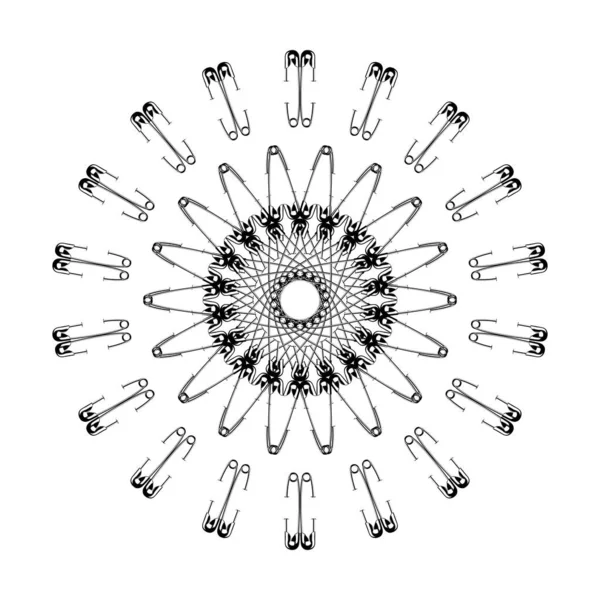 Dekorasyon, Süsleme, Logo, Web Sitesi, Sanat Resimleri veya Grafik Tasarım Elemanından Yapılan Sanatsal Çember Şekli. Vektör İllüstrasyonu 