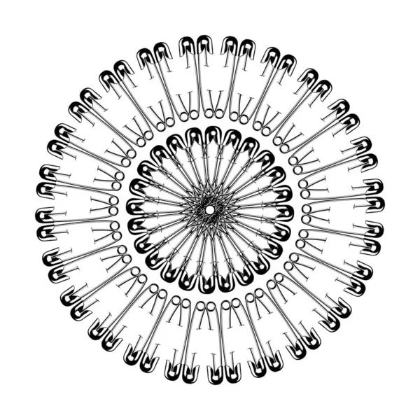 Dekorasyon, Süsleme, Logo, Web Sitesi, Sanat Resimleri veya Grafik Tasarım Elemanından Yapılan Sanatsal Çember Şekli. Vektör İllüstrasyonu 