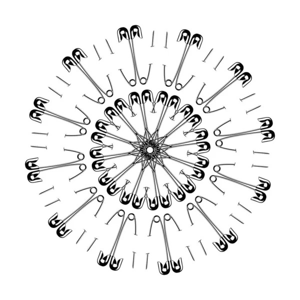 Dekorasyon, Süsleme, Logo, Web Sitesi, Sanat Resimleri veya Grafik Tasarım Elemanından Yapılan Sanatsal Çember Şekli. Vektör İllüstrasyonu 