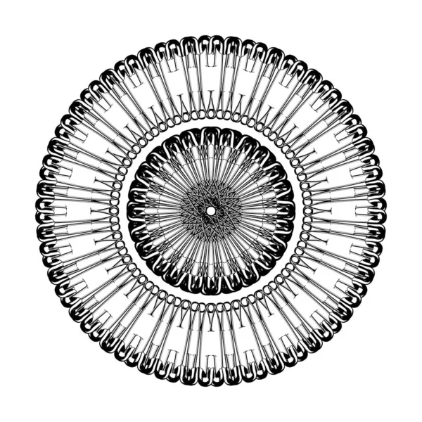 Dekorasyon, Süsleme, Logo, Web Sitesi, Sanat Resimleri veya Grafik Tasarım Elemanından Yapılan Sanatsal Çember Şekli. Vektör İllüstrasyonu 