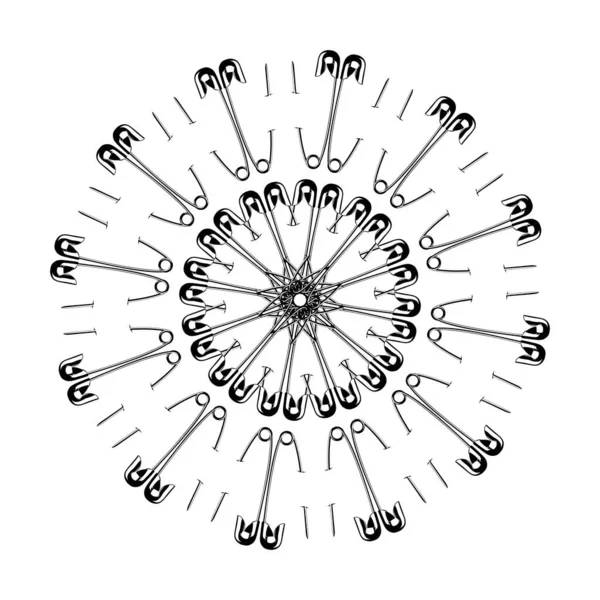 Dekorasyon, Süsleme, Logo, Web Sitesi, Sanat Resimleri veya Grafik Tasarım Elemanından Yapılan Sanatsal Çember Şekli. Vektör İllüstrasyonu 