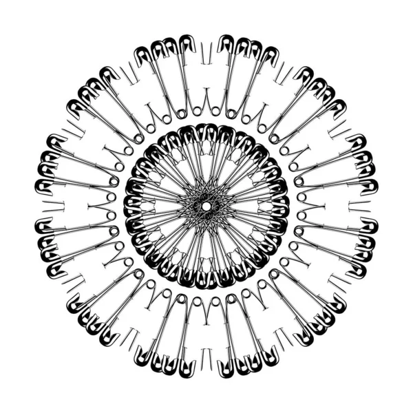 Dekorasyon, Süsleme, Logo, Web Sitesi, Sanat Resimleri veya Grafik Tasarım Elemanından Yapılan Sanatsal Çember Şekli. Vektör İllüstrasyonu 