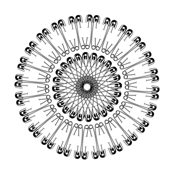 Dekorasyon, Süsleme, Logo, Web Sitesi, Sanat Resimleri veya Grafik Tasarım Elemanından Yapılan Sanatsal Çember Şekli. Vektör İllüstrasyonu 