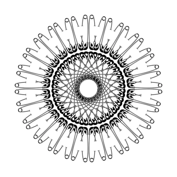 Dekorasyon, Süsleme, Logo, Web Sitesi, Sanat Resimleri veya Grafik Tasarım Elemanından Yapılan Sanatsal Çember Şekli. Vektör İllüstrasyonu 