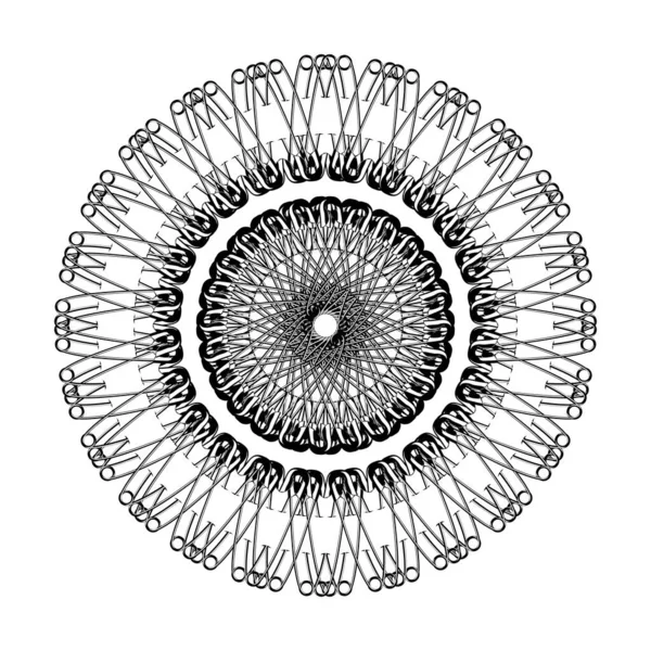 Dekorasyon, Süsleme, Logo, Web Sitesi, Sanat Resimleri veya Grafik Tasarım Elemanından Yapılan Sanatsal Çember Şekli. Vektör İllüstrasyonu 