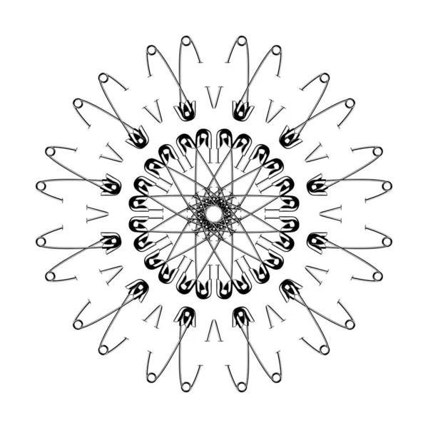 Dekorasyon, Süsleme, Logo, Web Sitesi, Sanat Resimleri veya Grafik Tasarım Elemanından Yapılan Sanatsal Çember Şekli. Vektör İllüstrasyonu 