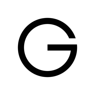 Harf 'G', Basit ve Nokta Tarzı için Logo veya Grafik Tasarım Elemanı. Göz alıcı, unutulmaz, zarif ve modern şekilli. Vektör İllüstrasyonu