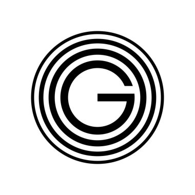 Çember Şekilli, Basit ve Logo veya Grafik Tasarım Elementi İçin Nokta Biçiminde 'G' harfi. Göz alıcı, unutulmaz, zarif ve modern şekilli. Vektör İllüstrasyonu