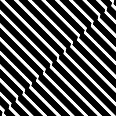 Optical Lines Motif Pattern. Contemporary Decoration for Interior, Exterior, Carpet, Textile, Garment, Cloth, Silk, Tile, Plastic, Paper, Wrapping, Wallpaper, Pillow, Sofa, Background, Ect. Vector Illustration