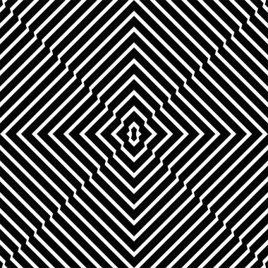 Optical Lines Motif Pattern. Contemporary Decoration for Interior, Exterior, Carpet, Textile, Garment, Cloth, Silk, Tile, Plastic, Paper, Wrapping, Wallpaper, Pillow, Sofa, Background, Ect. Vector Illustration