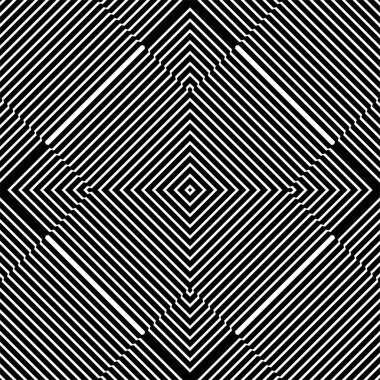 Optical Lines Motif Pattern. Contemporary Decoration for Interior, Exterior, Carpet, Textile, Garment, Cloth, Silk, Tile, Plastic, Paper, Wrapping, Wallpaper, Pillow, Sofa, Background, Ect. Vector Illustration