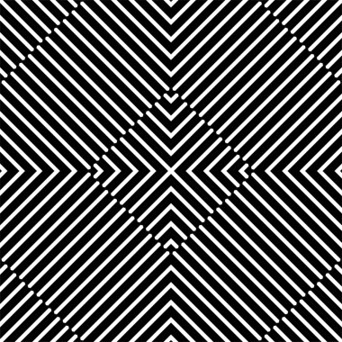 Optical Lines Motif Pattern. Contemporary Decoration for Interior, Exterior, Carpet, Textile, Garment, Cloth, Silk, Tile, Plastic, Paper, Wrapping, Wallpaper, Pillow, Sofa, Background, Ect. Vector Illustration