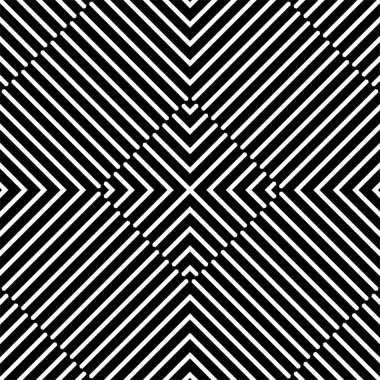 Optical Lines Motif Pattern. Contemporary Decoration for Interior, Exterior, Carpet, Textile, Garment, Cloth, Silk, Tile, Plastic, Paper, Wrapping, Wallpaper, Pillow, Sofa, Background, Ect. Vector Illustration