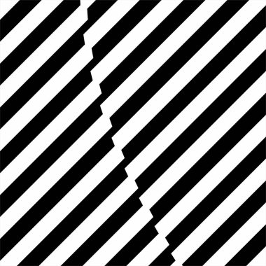 Stripes Lines Motifs Pattern. Optical Illusion Decoration for Interior, Exterior, Carpet, Textile, Garment, Cloth, Silk, Tile, Plastic, Paper, Wrapping, Wallpaper, Pillow, Sofa, or Background. Vector Illustration