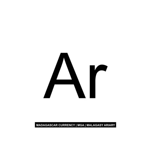 Madagascar Currency Symbol, Malagasy Ariary Icon, MGA Sign. Vector Illustration