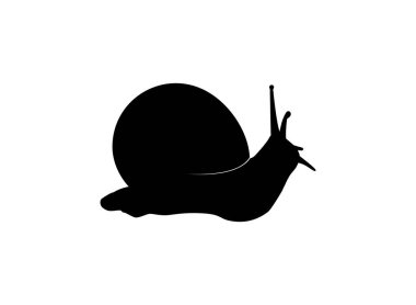 Snails are also called Escargot Silhouette for Logo, Art Illustration, Apps, Website or Graphic Design Element. Vector Illustration