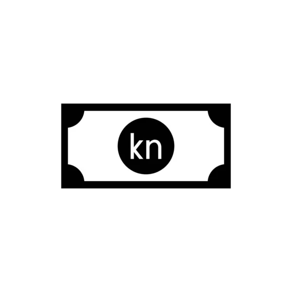 Croatia Currency Symbol Croatian Kuna Icon Hrk Sign Vector Illustration —  Vetores de Stock