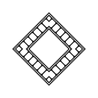 Filmstrip Motifs Frame for Ornate, Decoration, Interior, Exterior, Background, Wallpaper, Cover or Graphic Design Element. Vector Illustration 