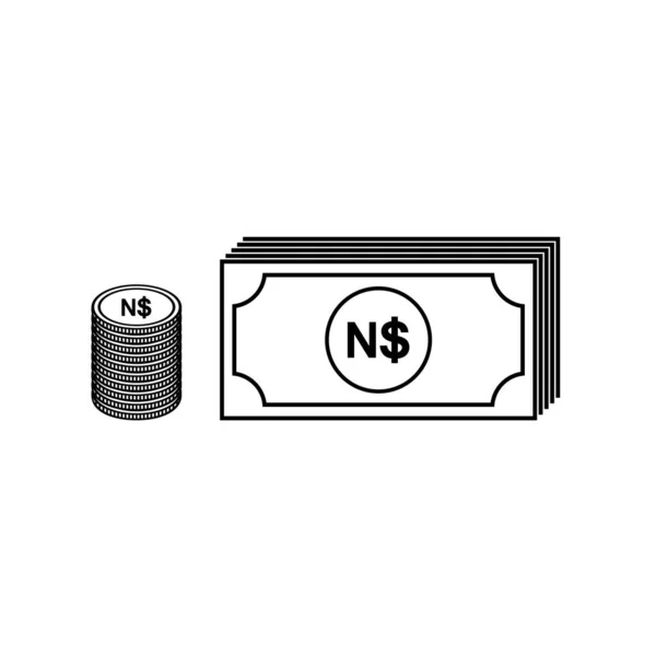 Namibia Währungssymbol Namibian Dollar Icon Nad Sign Vektorillustration — Stockvektor