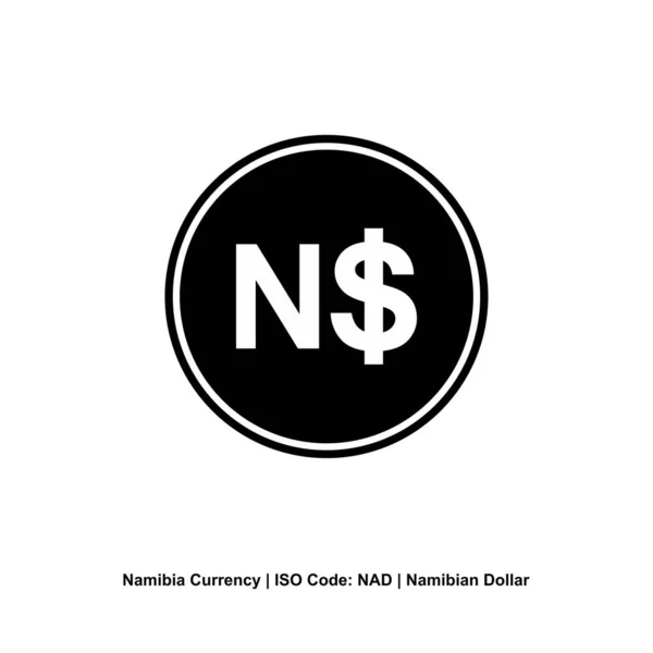 Namibijský Symbol Měny Namibijská Dolarová Ikona Znak Nad Vektorová Ilustrace — Stockový vektor