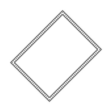 Filmstrip Motifs Frame for Ornate, Decoration, Interior, Exterior, Background, Wallpaper, Cover or Graphic Design Element. Vector Illustration 