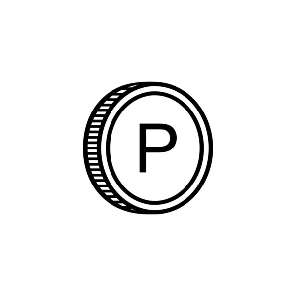 Символ Валюты Бостоны Ботсванская Икона Пула Знак Bwp Векто Фабрегас — стоковый вектор