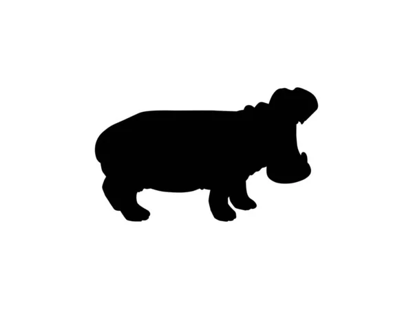 Hroch Silueta Pro Logo Umělecké Ilustrace Ikonu Symbol Piktogram Nebo — Stockový vektor