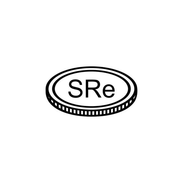 塞舌尔货币符号 卢比图标 Scr签名 病媒图解 — 图库矢量图片