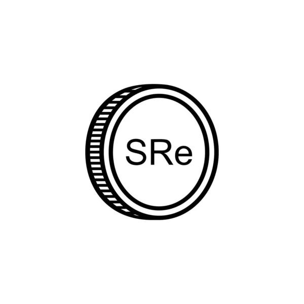 Seychelles Valuta Symbol Seychellois Rúpia Icon Scr Jel Vektorillusztráció — Stock Vector