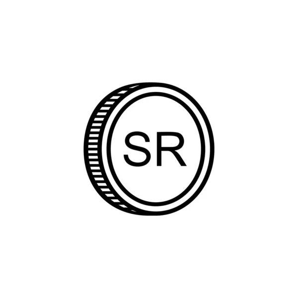 Seychelles Currency Symbol Seychellois Rupee Icon Scr Sign Векторний Приклад — стоковий вектор