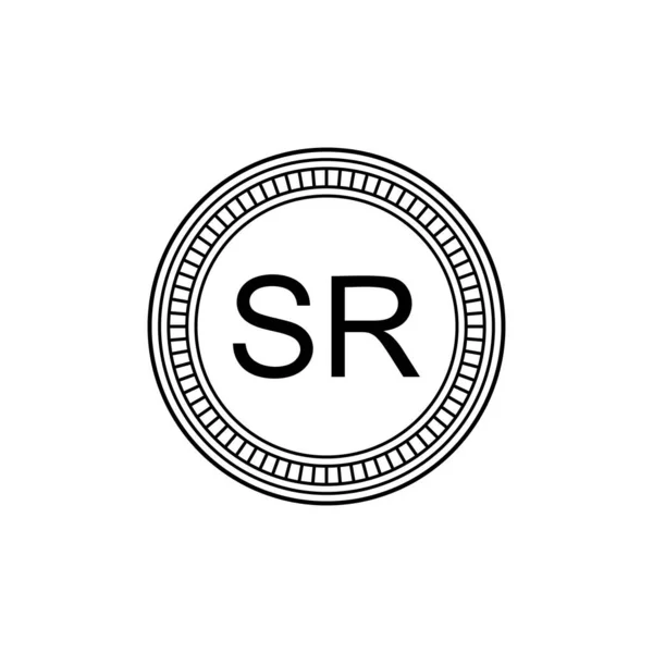 Seychelles Currency Symbol Seychellois Rupee Icon Scr Sign Векторний Приклад — стоковий вектор