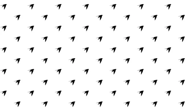Flying Swallows Martins Saw Wings Hirundinidae Bird Silhouette Motifs Pattern — Stock Vector