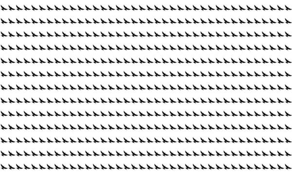 Flying Swallows Martins Saw Wings Або Hirundinidae Bird Silhouette Motifs — стоковий вектор