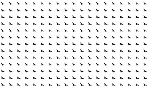 Flying Swallows Martins Saw Wings Hirundinidae Bird Silhouette Motifs Pattern — Vector de stock