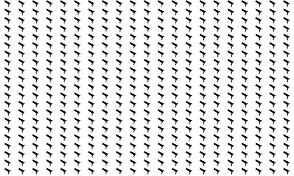 Flying Swallows Martins Saw Wings Atau Hirundinidae Bird Silhouette Motifs - Stok Vektor