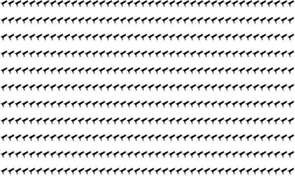 Flying Swallows Martins Saw Wings Hirundinidae Bird Silhouette Motifs Pattern — Stock Vector