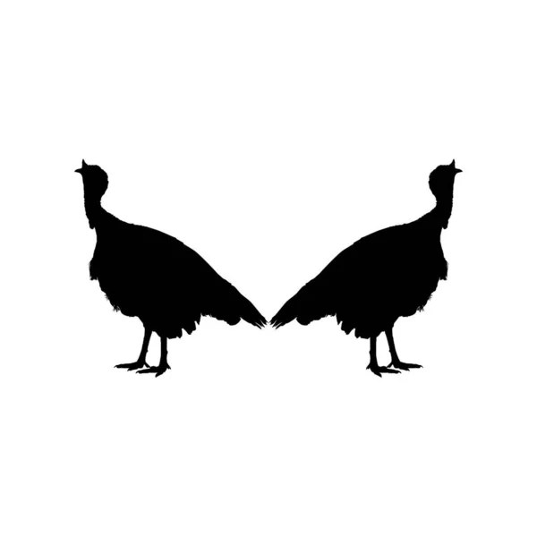 アートイラスト ピクトグラムやグラフィックデザイン要素のためのトルコシルエット トルコはメラグリス属の大きな鳥です ベクターイラスト — ストックベクタ