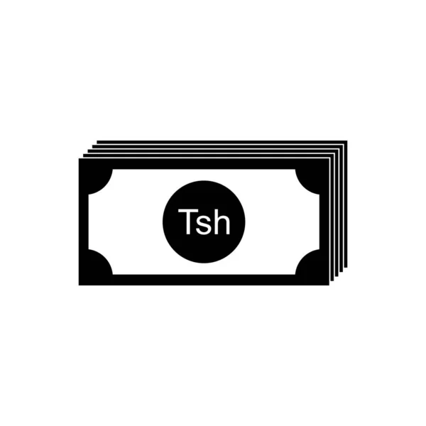 タンザニア通貨記号 タンザニアのシリングアイコン Tzsサイン ベクターイラスト — ストックベクタ
