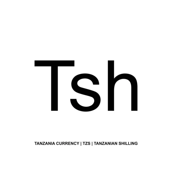 Τανζανία Σύμβολο Νομίσματος Τανζανική Σελίνι Εικονίδιο Tzs Υπογράψει Εικονογράφηση Διανύσματος — Διανυσματικό Αρχείο