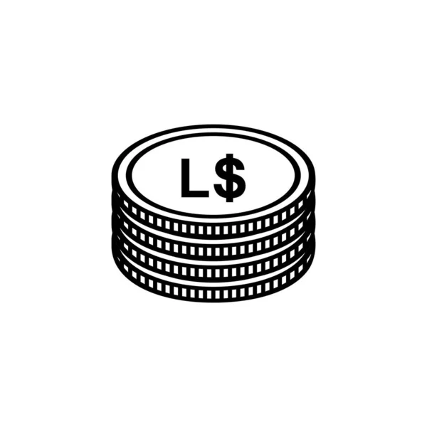 利比里亚货币符号 利比里亚元图标 利比里亚复兴开发银行签名 病媒图解 — 图库矢量图片