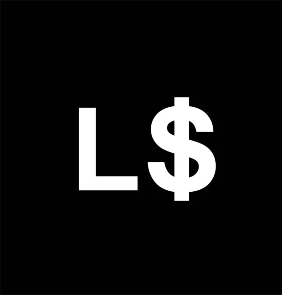 Liberya Para Birimi Sembolü Liberya Dolar Simgesi Lrd Şareti Vektör — Stok Vektör