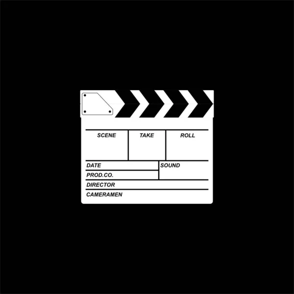 Clapper Board Cinematography Concept Movie Film Inglês Ilustração Vetorial — Vetor de Stock