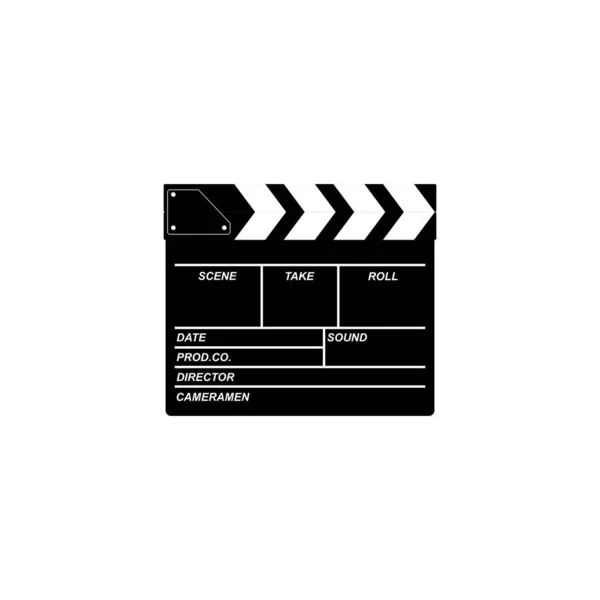 Clapper Board Cinematography Concept Movie Film Inglés Ilustración Vectorial — Vector de stock