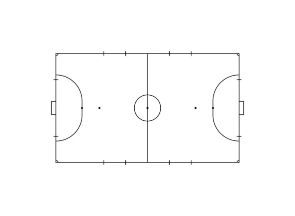 Futsal Sąd Lub Kryty Boisko Piłki Nożnej Układ Dla Ilustracji — Wektor stockowy