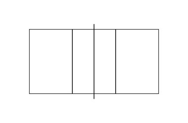 Voleybol sahasının planı. Vektör İllüstrasyonu