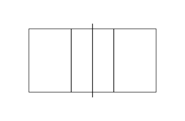 Layout Från Volleybollplanen Vektor Illustration — Stock vektor