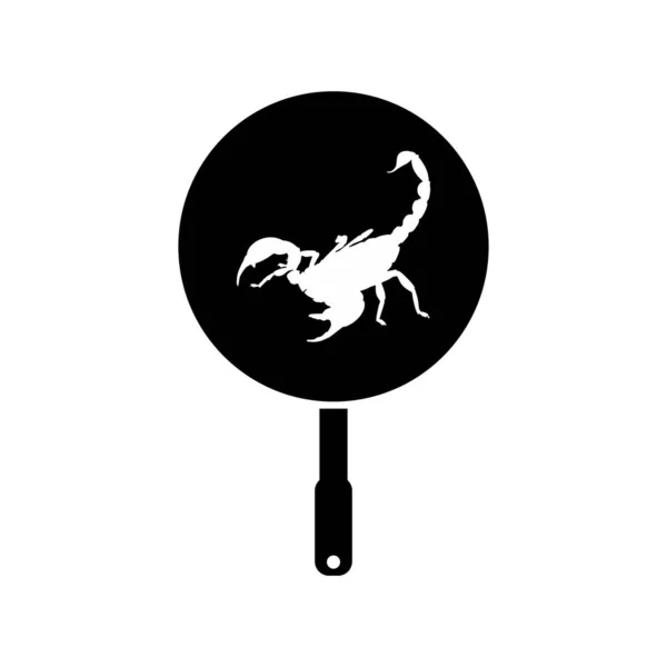 Scorpion Pan Silhouette Bizarre Extreme Extreme Exotic Food Traditional Food — стоковий вектор