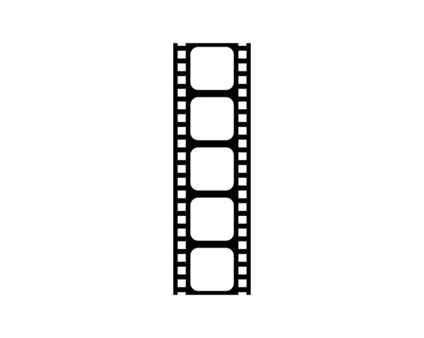 Silhouette Des Filmstreifens Für Kunstillustration Filmplakate Apps Website Piktogramm Oder — Stockvektor