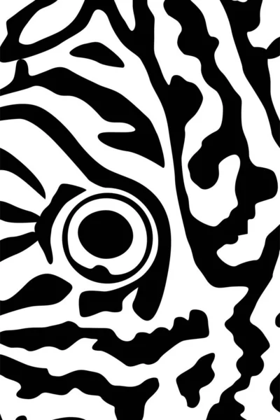 Художественные Мотивы Шаблон Вдохновлен Symphysodon Discus Рыбья Кожа Мотивы Шаблон — стоковый вектор